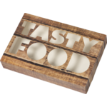  Boîte traiteur, Tastyfood, carton + PP, 464x313x80mm, brun