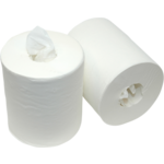 Qleaniq® Papier de nettoyage, 1 couche , en rouleau, 21.5cm, 280m, papier, blanc